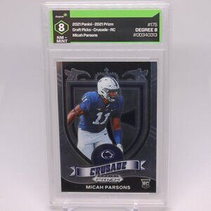 2021 Panini Prizm Draft Picks RC Crusade Micah Parsons #175 Degree 8